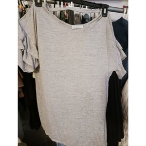 Plus size ruffle sleeved top